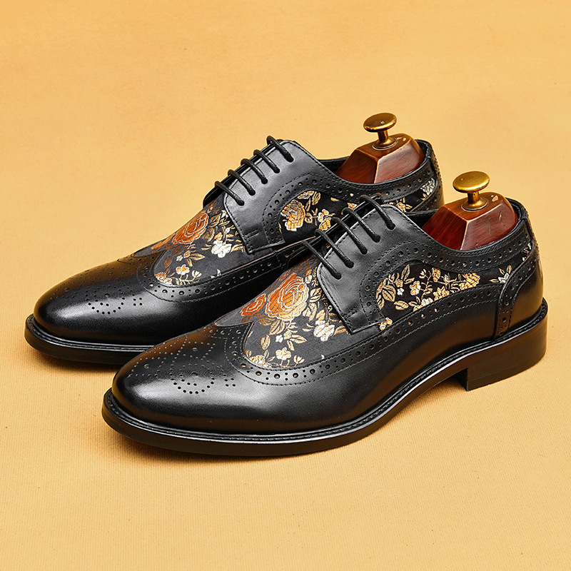 [Copy]Classic color matching fashionable men's Oxford shoes