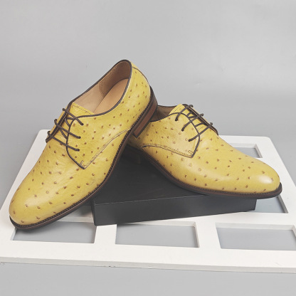 High-end business leather shoes for men British style genuine leather men's leather shoes slip on handsome men men's casual leather shoes men