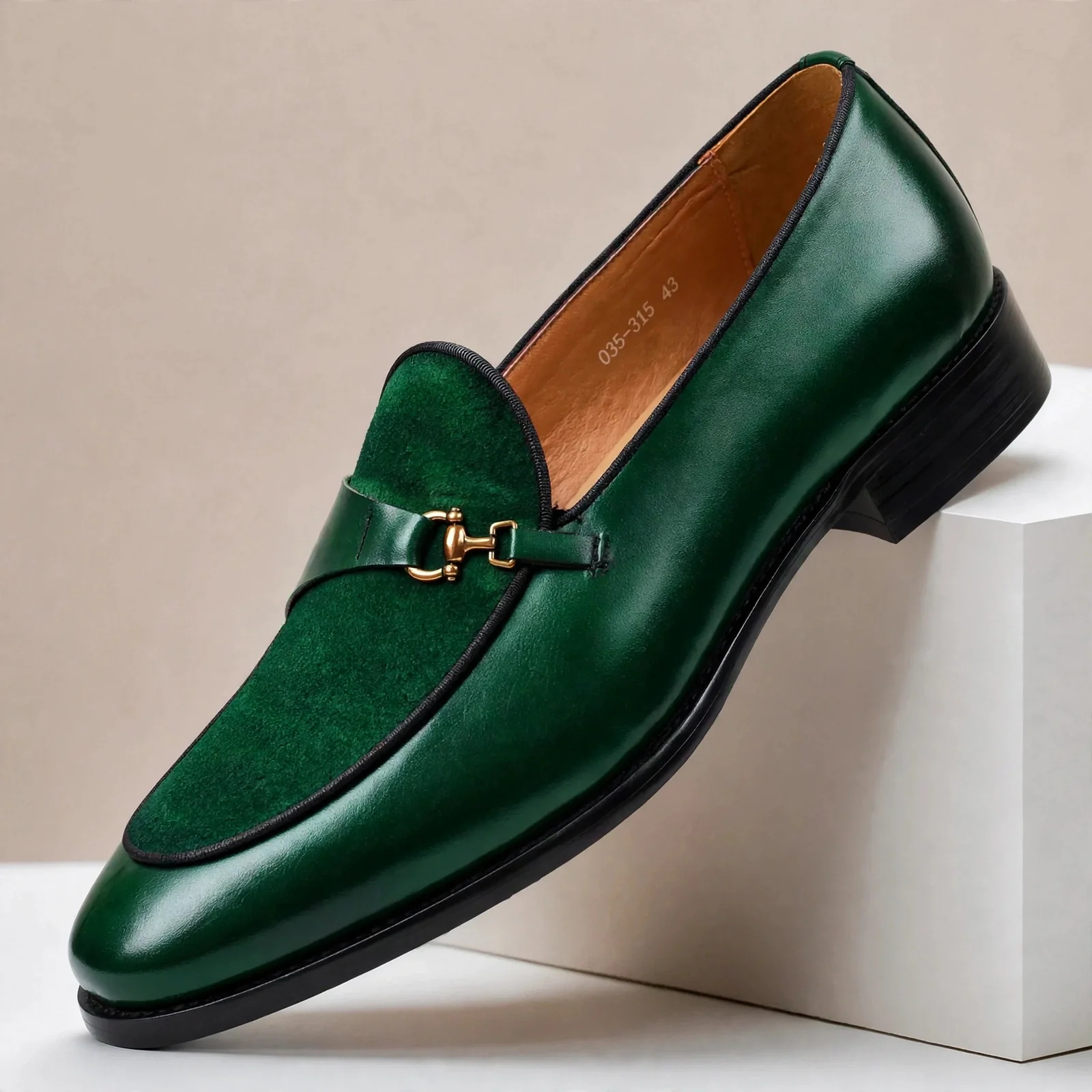 [Copy]Men’s Luxury Two-Tone Leather Brogue Oxford Shoes