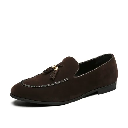 Retro casual tassel loafers