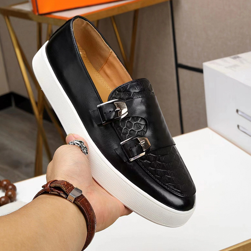 One-step slip-on shoes Korean style versatile British leather shoes trendy shoes first-layer men's leather shoes new pure cowhide shoes