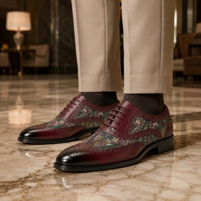 Stefano Cowhide Leather Shoes