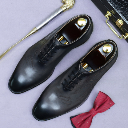 [Pre-sale, not in stock] Whole leather business formal leather shoes for men, genuine cowhide cowhide handmade British Oxford shoes