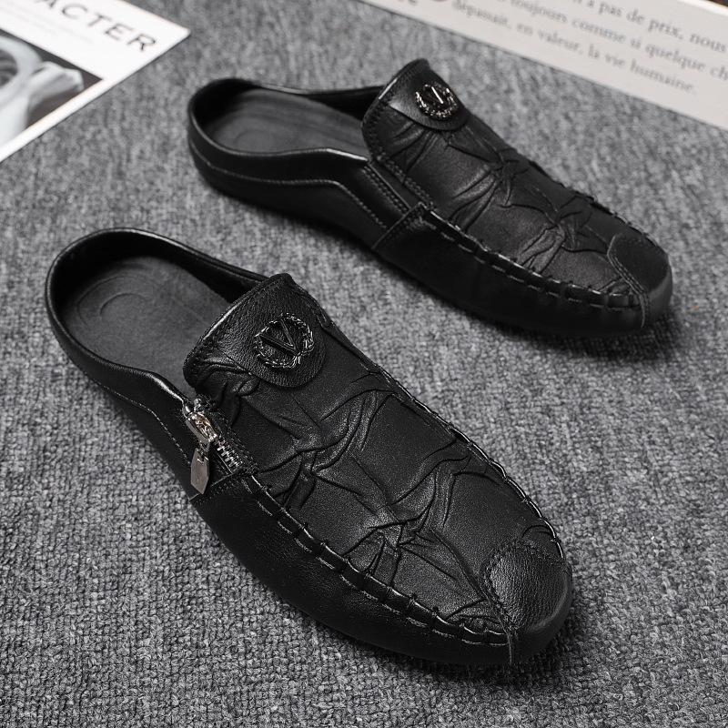British-style pointed-toe genuine leather men's shoes