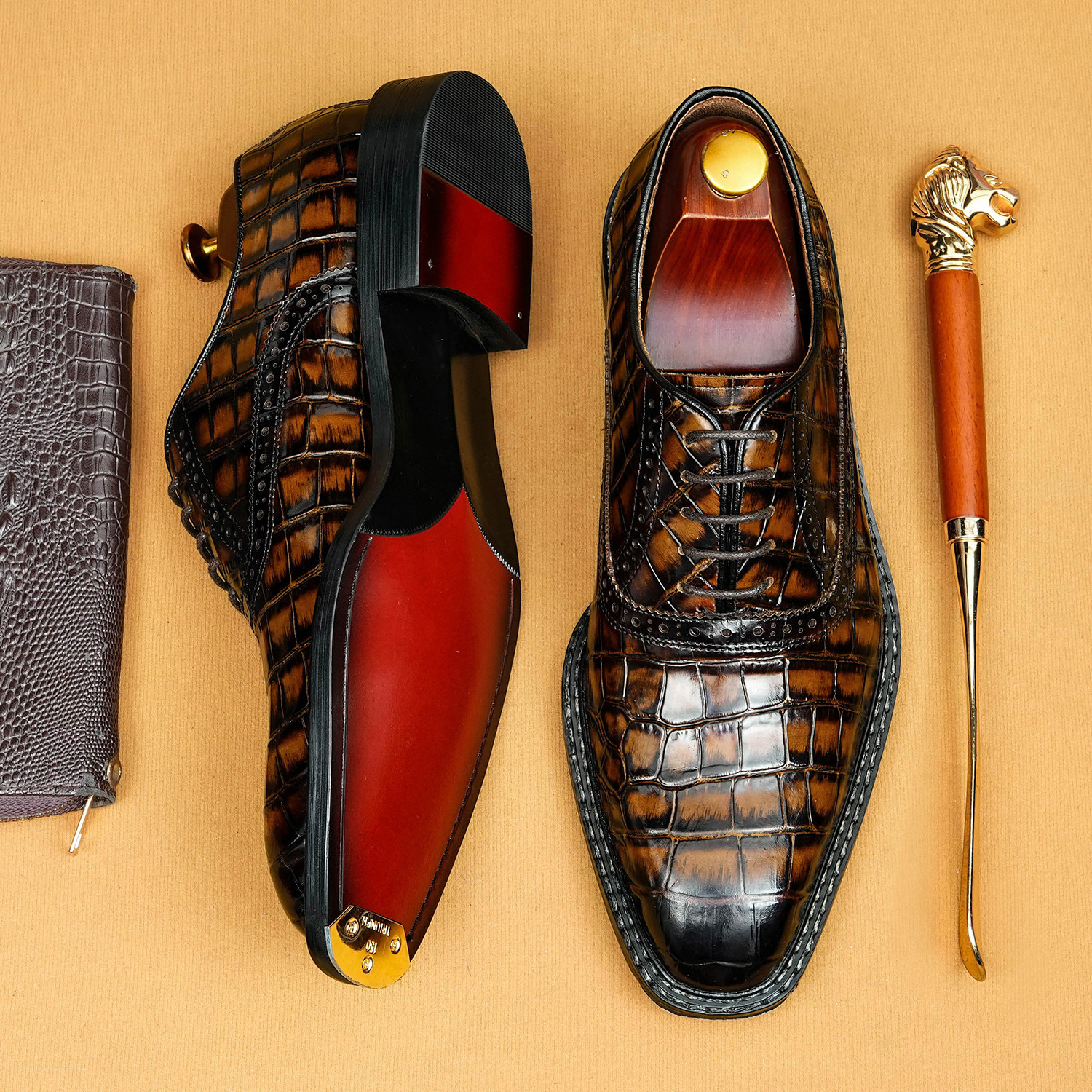 2026 New Men's Top-Grain Leather British Style Business Formal Oxford Shoes