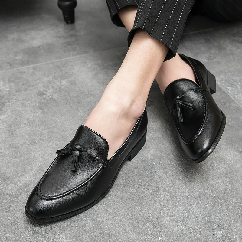 [Copy]Fashionable tassel leather loafers