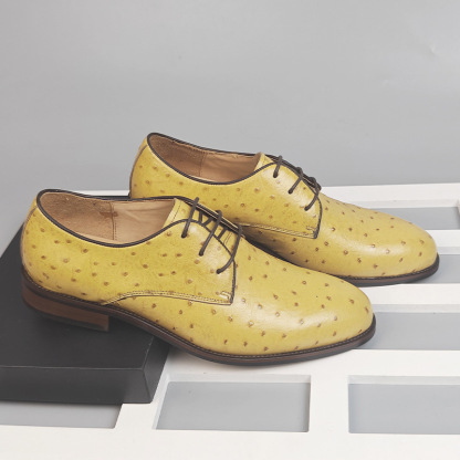 High-end business leather shoes for men British style genuine leather men's leather shoes slip on handsome men men's casual leather shoes men