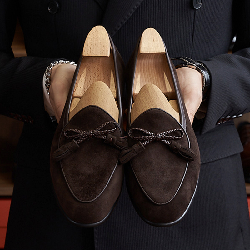 [Copy]Large size men's high top pointed side zipper retro fashion genuine leather men's boots