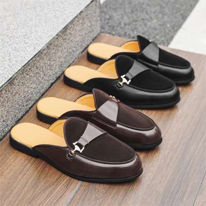 British-style light luxury backless breathable men's shoes
