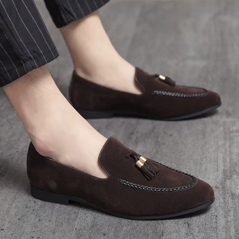 Retro casual tassel loafers