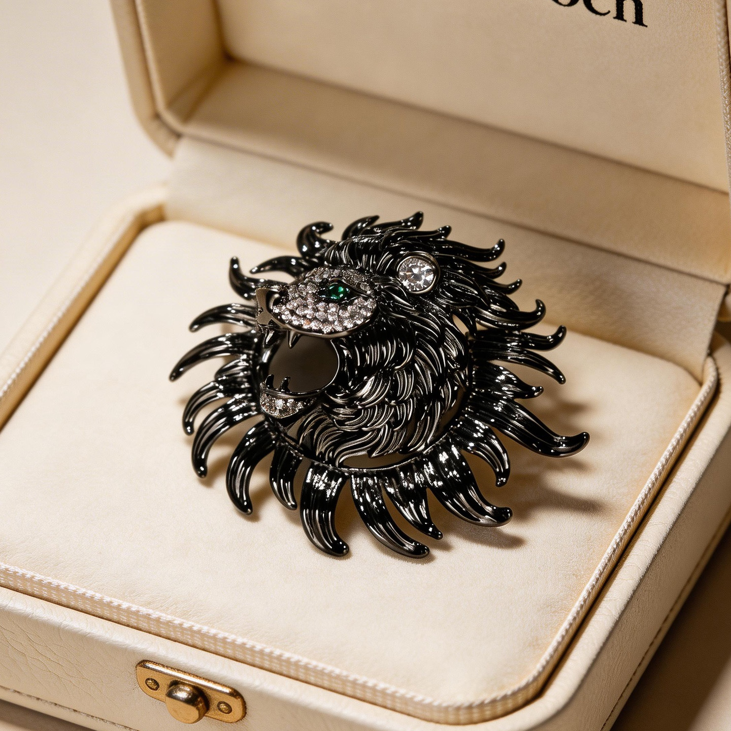 Bold Lion Magnetic Brooch