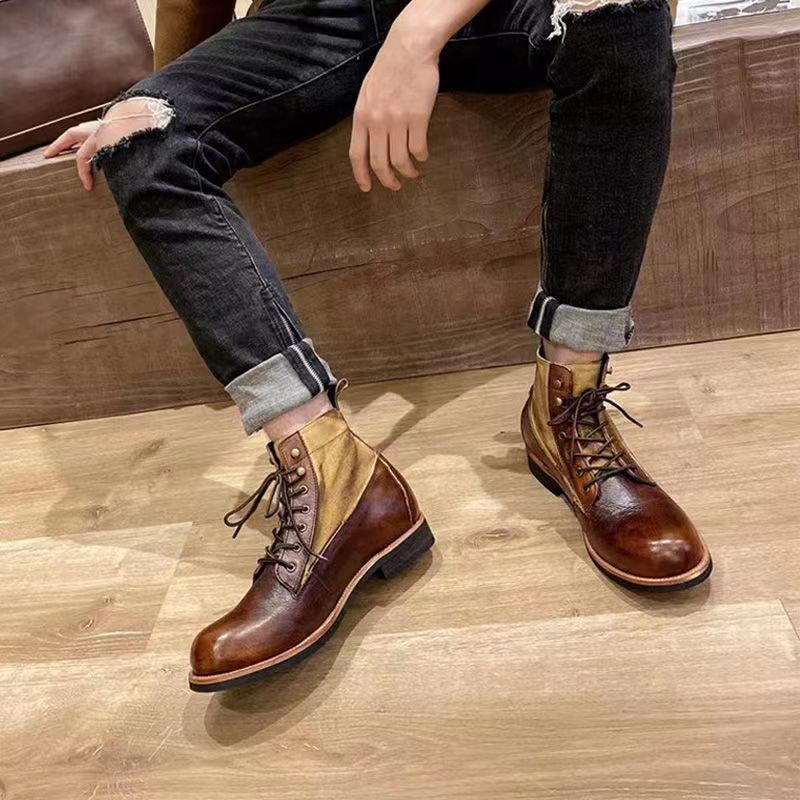 [Copy]GUYSTEP™New British retro motorcycle Martin leather boots