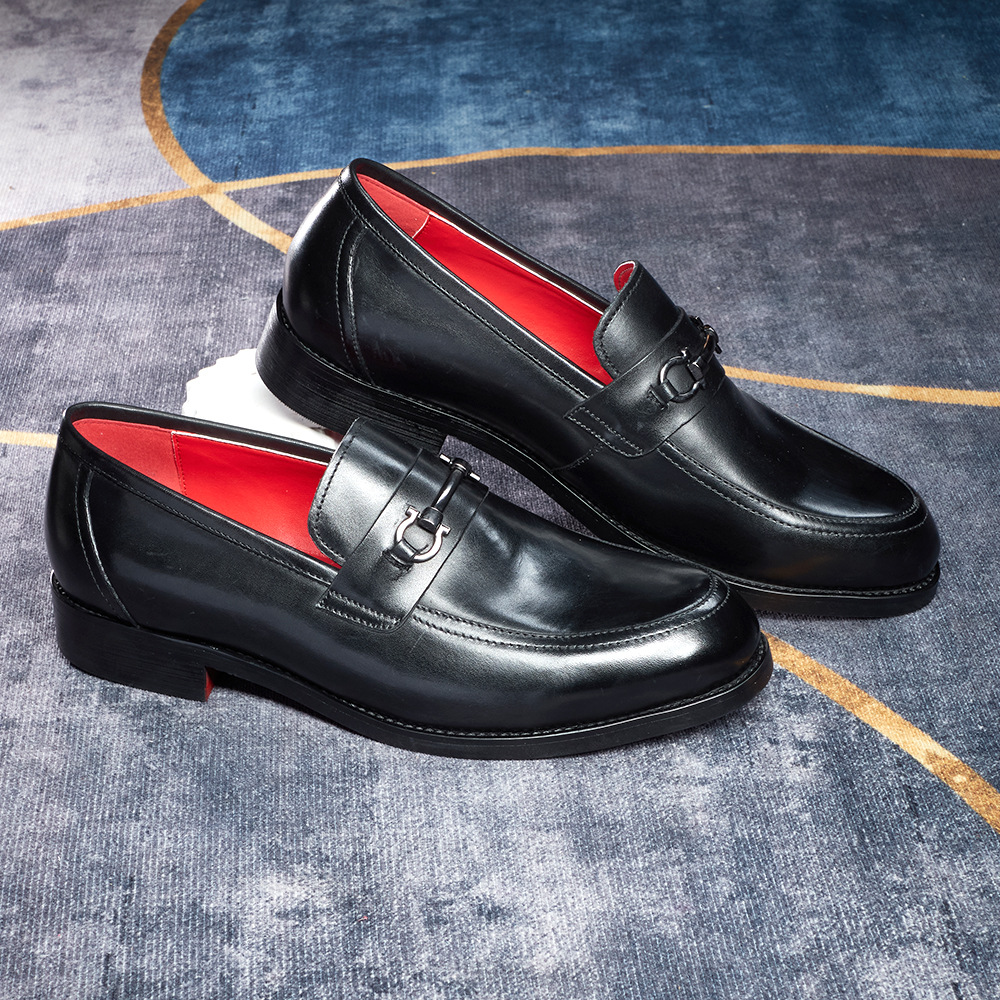 Men's Glossy Leather Horsebit Loafers