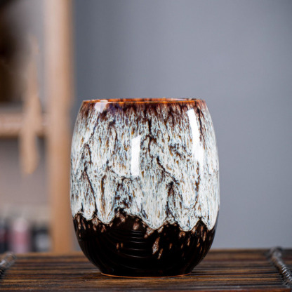 Kiln-changed master cup ceramic household kung fu tea cup tea cup personal single cup Tianmu Jianzhan bamboo hat tea cup tea bowl