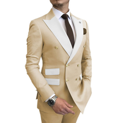 Men's two-piece suit 2024 new cross-border wedding groom best man suit men's business Korean suit