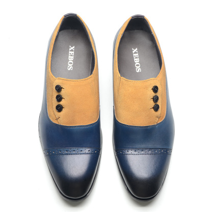 Men's high quality simple cow suede and top layer cowhide casual leather loafers light luxury men's shoes factory direct sales