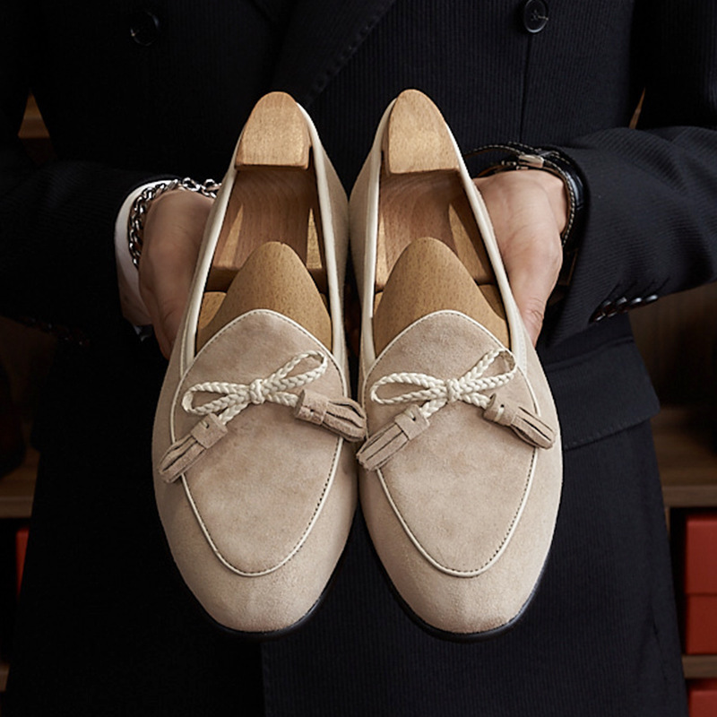 [Copy]Large size men's high top pointed side zipper retro fashion genuine leather men's boots