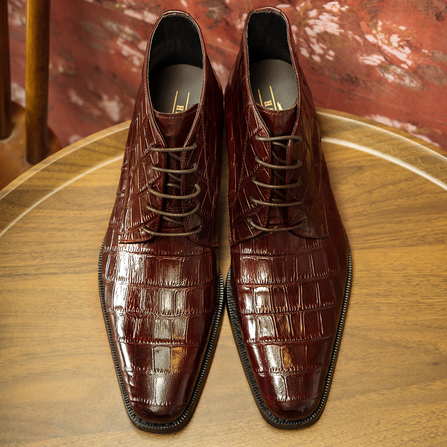 [Refuse to sell second-hand goods-source factory] Autumn and winter new Martin boots leather men's boots trendy men's shoes