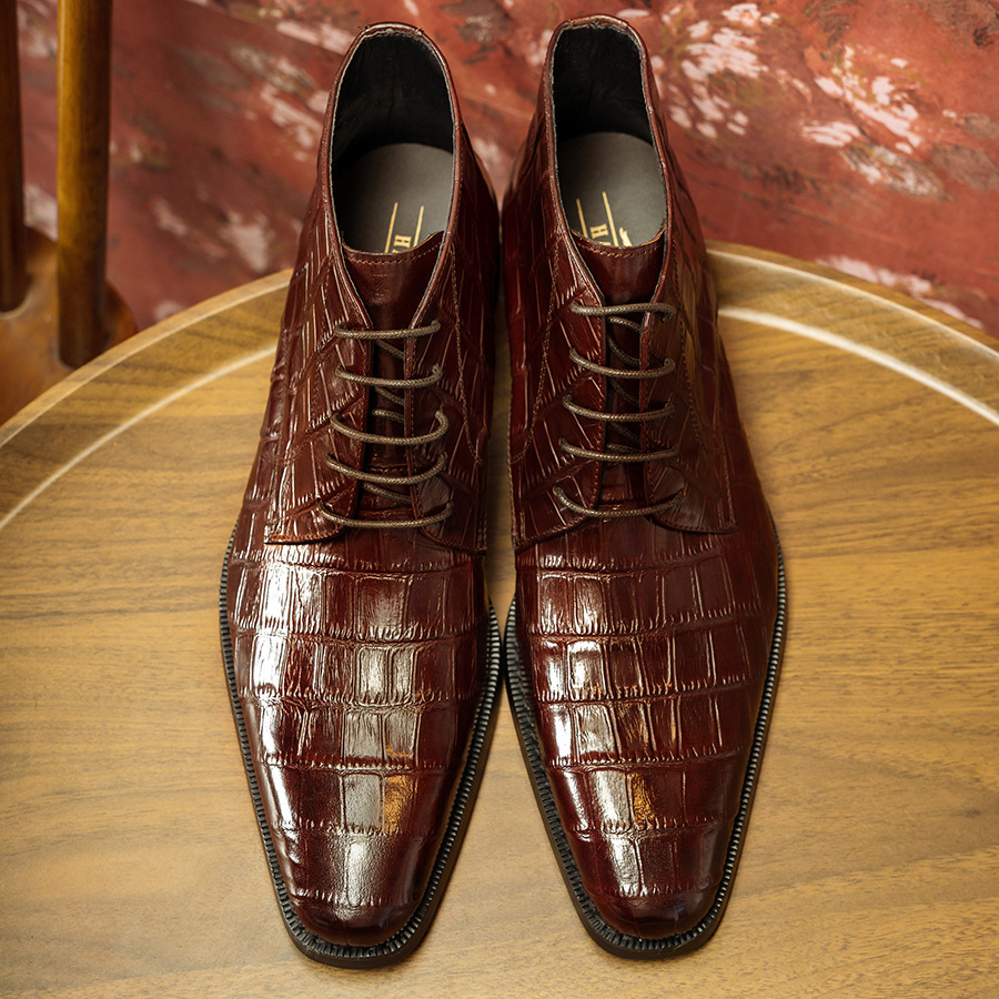 [Refuse to sell second-hand goods-source factory] Autumn and winter new Martin boots leather men's boots trendy men's shoes