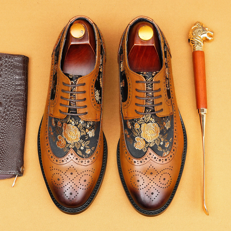 [Copy]Classic color matching fashionable men's Oxford shoes