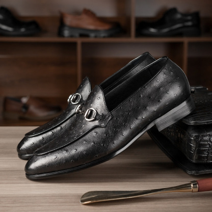 Men's shoes European and American loafers men's casual leather shoes British breathable trendy business shoes wholesale one piece drop shipping