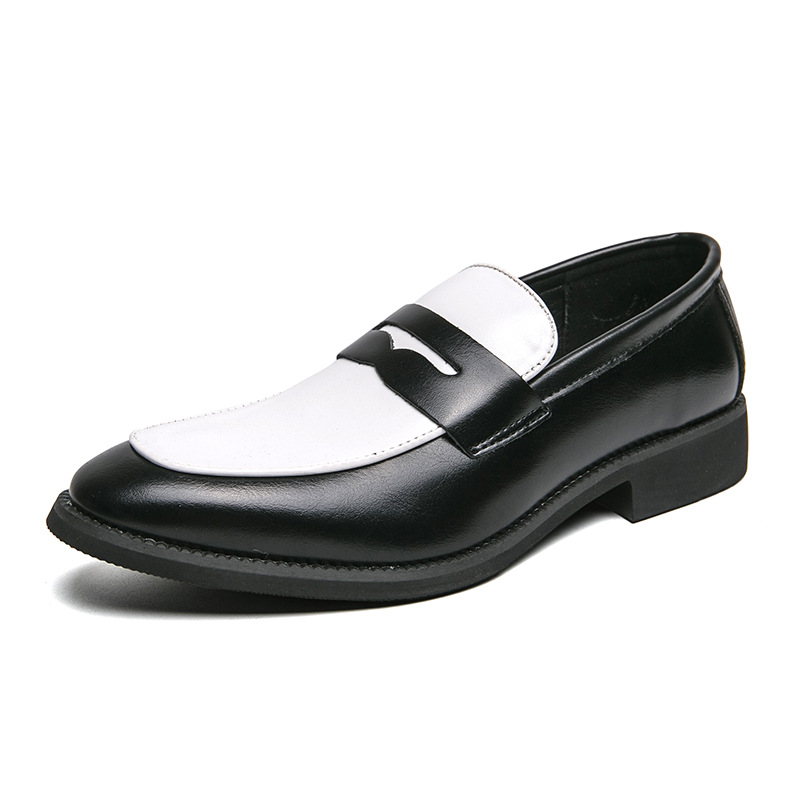 Men's simple colorblock design casual loafers
