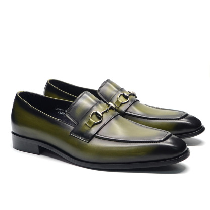 2024 new men's fashion new summer business casual first layer cowhide genuine leather moccasins luxury men's shoes