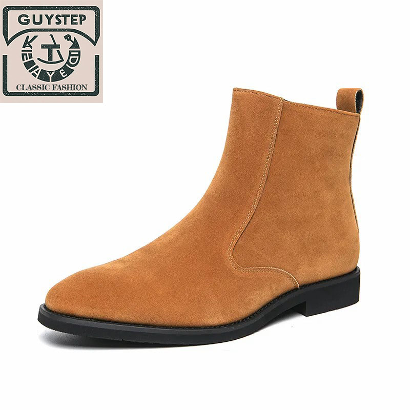 AliExpress Amazon Cross-border Autumn and Winter Suede Denim Ankle Boots Men's Fashion Simple Business Casual Leather Boots