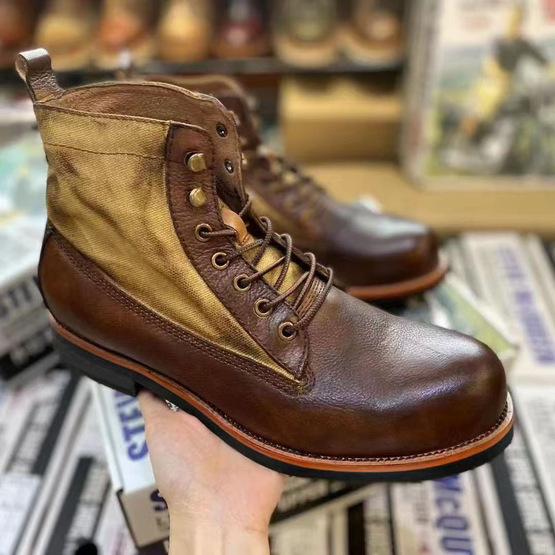 [Copy]GUYSTEP™New British retro motorcycle Martin leather boots