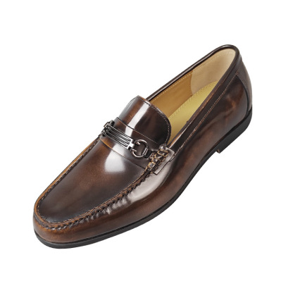 High-end business leather shoes for men, open-edge genuine leather men's leather shoes, slip-on handsome men's casual leather shoes for men