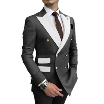 Men's two-piece suit 2024 new cross-border wedding groom best man suit men's business Korean suit