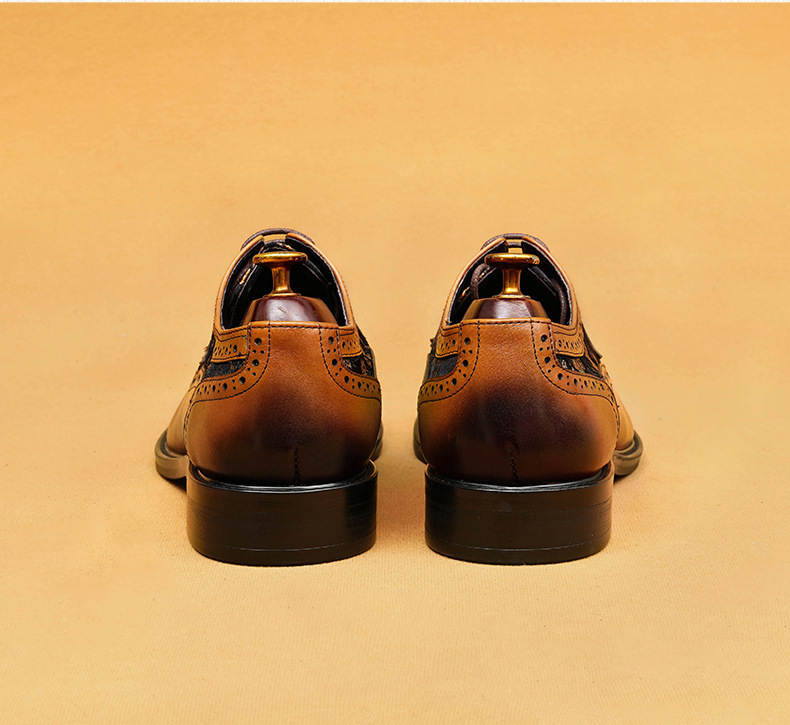 [Copy]Classic color matching fashionable men's Oxford shoes