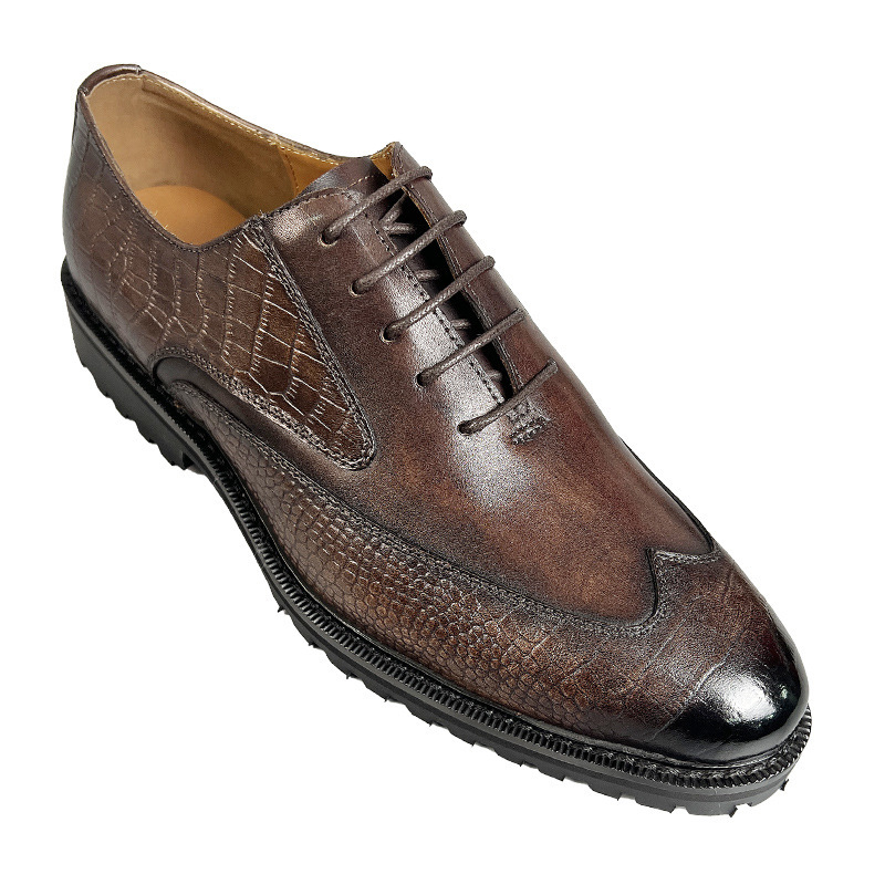 [Top layer of cowhide] High-end business leather shoes for men, British style genuine leather men's leather shoes, one-step handsome wedding shoes for men