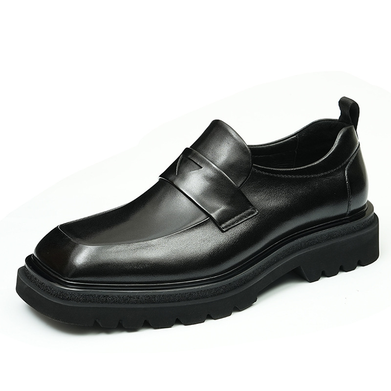 Business casual British style genuine leather loafers