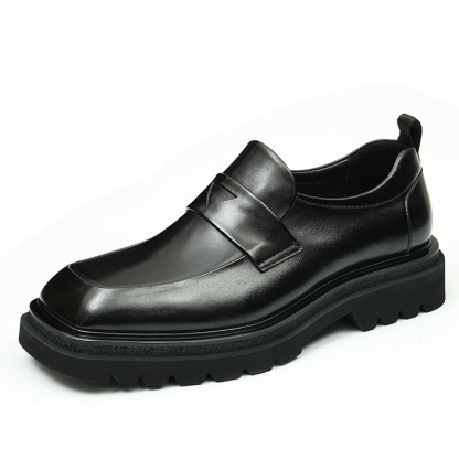 Business casual British style genuine leather loafers