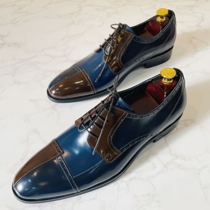 Color matching high-end versatile handmade business wear-resistant genuine leather men's casual formal leather shoes breathable and lightweight wedding shoes