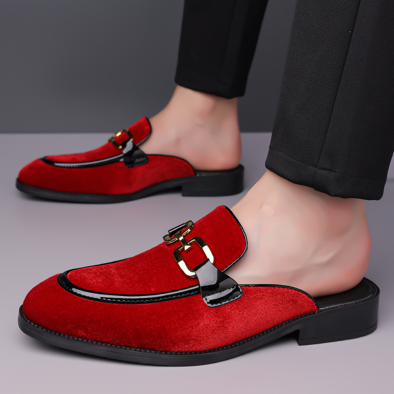 Spring/Summer High-End Horsebit Closed-Toe Slippers for Men
