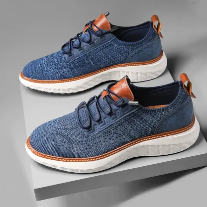 New style flying woven large size casual shoes men's outdoor fashion breathable sports shoes