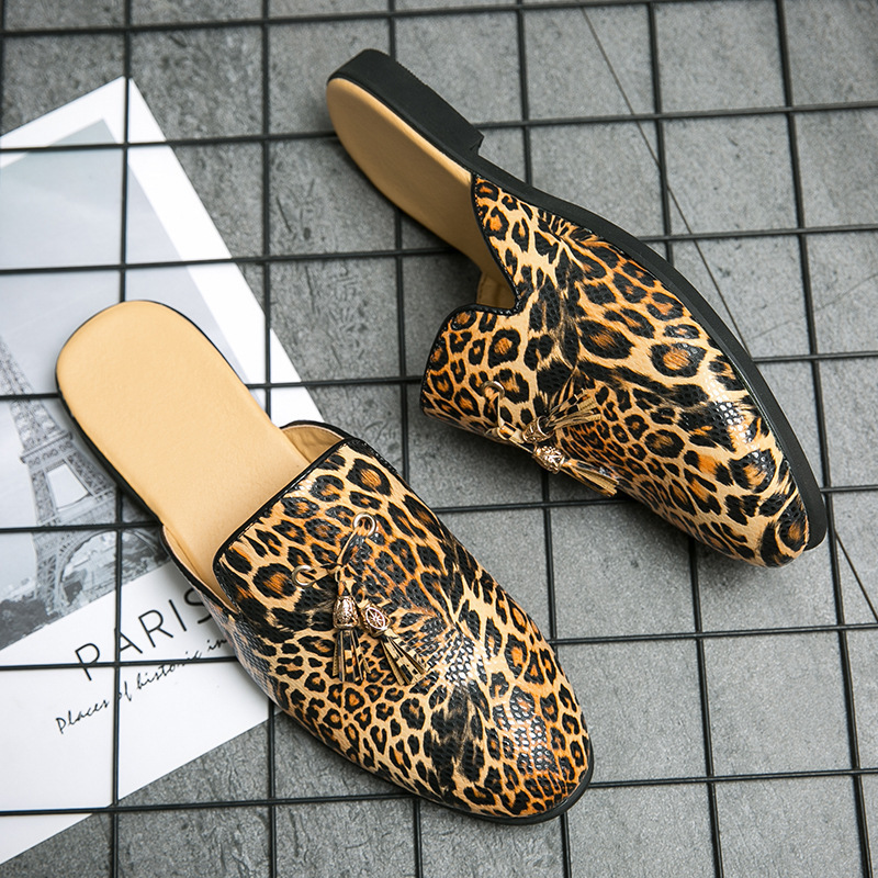 Summer Tassel Casual Leopard Print Slippers