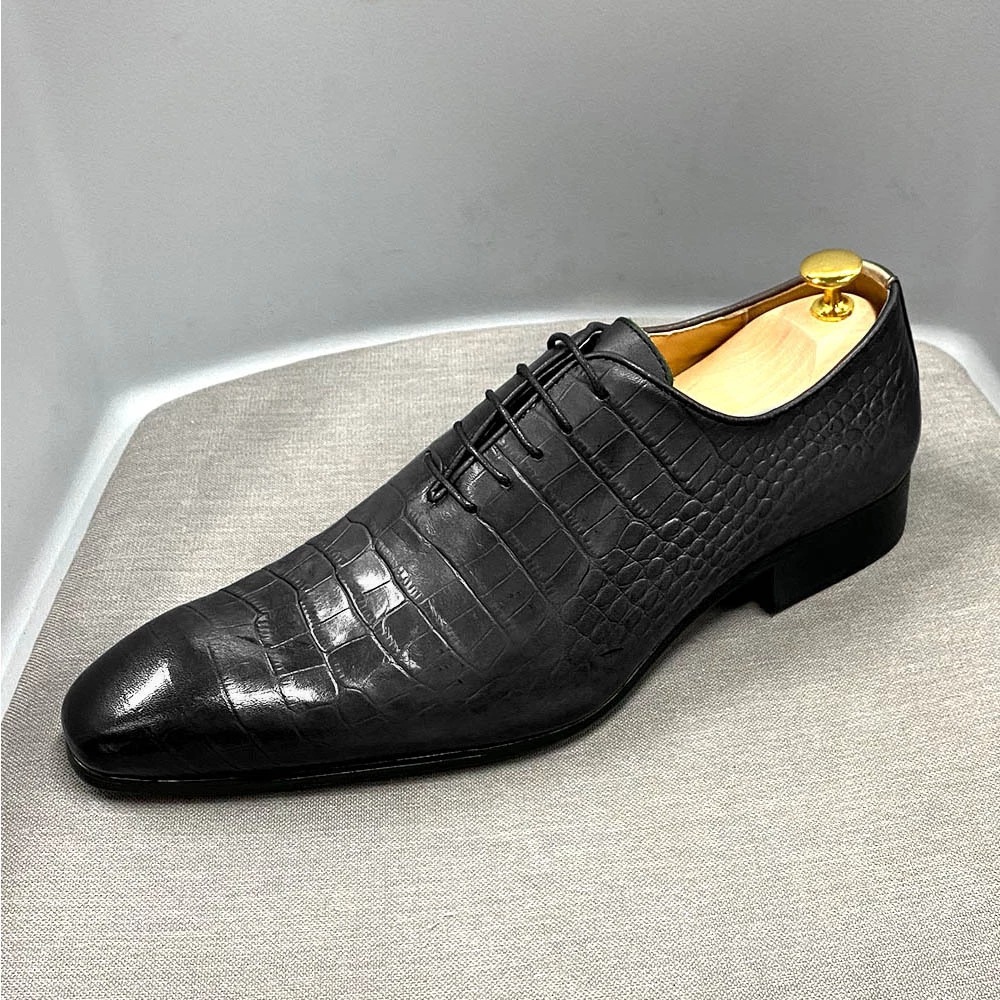 GENTLEMAN™Men's Croc Embossed Oxford Shoes