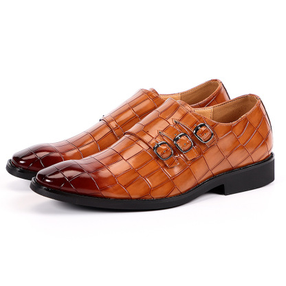 Factory direct sales of new summer business casual men's leather shoes foreign trade cross-border large size one piece wholesale