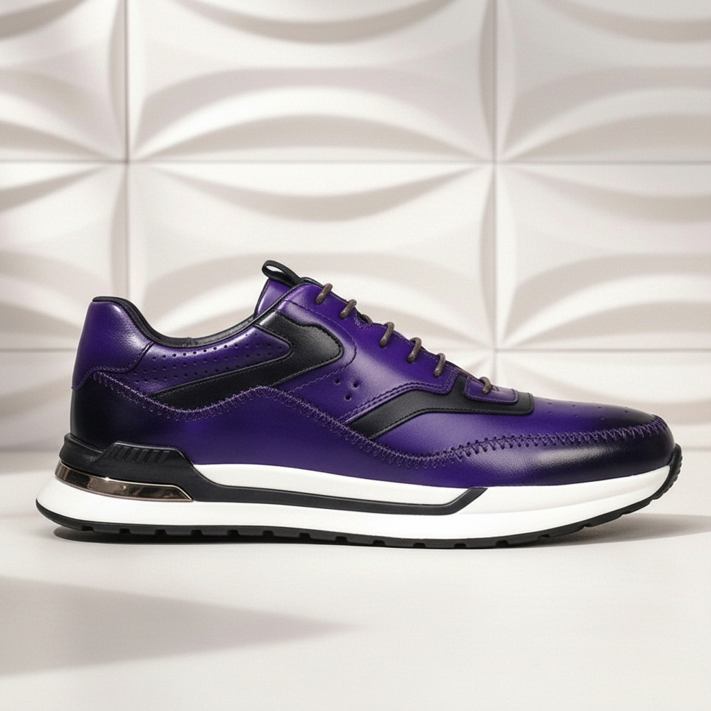 Men’s Premium Cowhide Leather Casual Sneakers – Multiple Colors