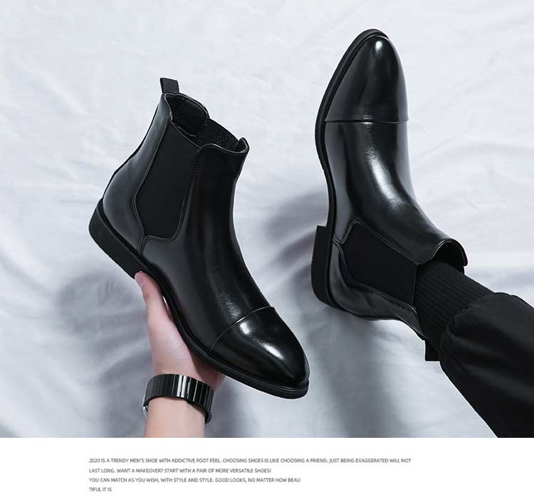 High Quality Red Bottom Chelsea Boots for Men