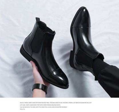 High Quality Red Bottom Chelsea Boots for Men