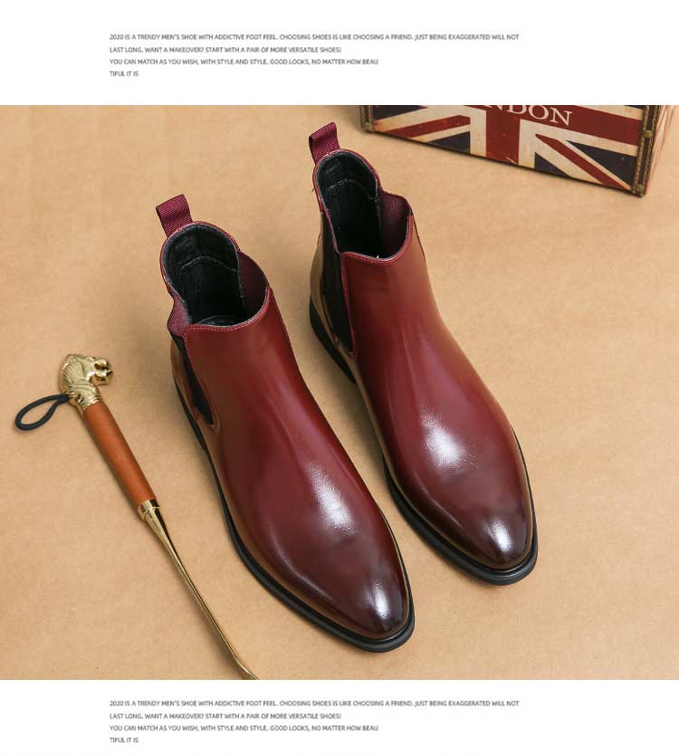 High Quality Red Bottom Chelsea Boots for Men
