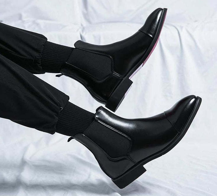 High Quality Red Bottom Chelsea Boots for Men