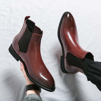 High Quality Red Bottom Chelsea Boots for Men
