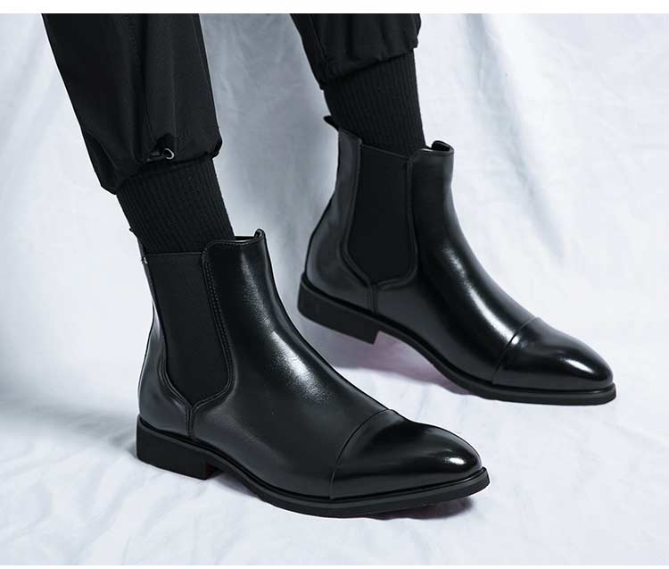 High Quality Red Bottom Chelsea Boots for Men