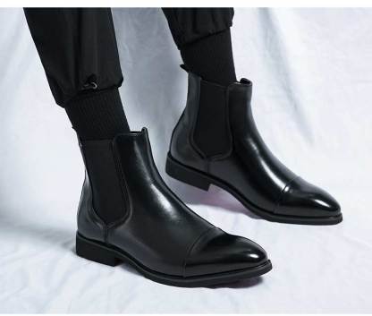 High Quality Red Bottom Chelsea Boots for Men