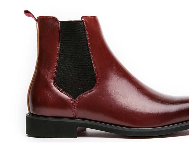 High Quality Red Bottom Chelsea Boots for Men
